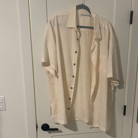 Caribbean Joe Other - Caribbean Joe Cream Casual Button Down Shirt